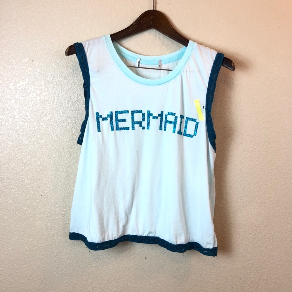 Wildfox Mermaid Sleeveless Sleep Wear Top Blouse